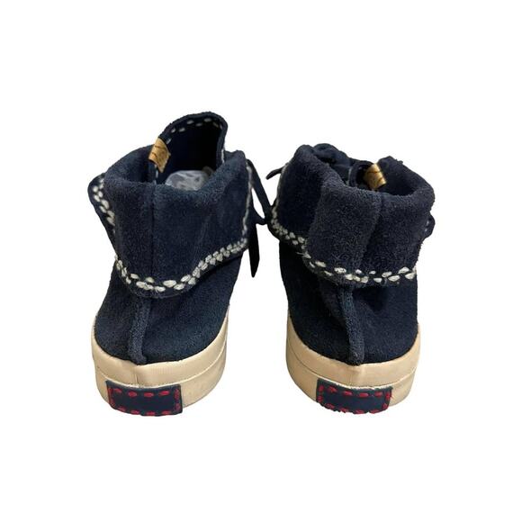 Visvim Navy Flynt Hi Sashiko Suede Sneakers Size 8 - Picture 6 of 10
